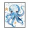 Stupell Industries Happy Smile Octopus Framed Giclee Wall Art Design by Franklyn Gregory